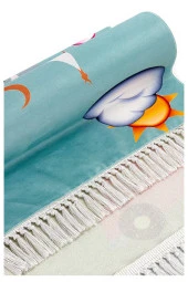 Dijital Baskılı Çocuk Seccadesi - Arabalı Camili - 44 X 78 cm thumbnail 4