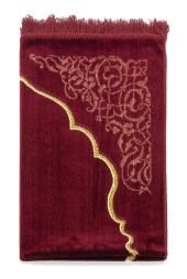 Dodya Kadife Seccade - Kırmızı thumbnail 2