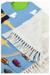 Dijital Baskılı Çocuk Seccadesi - Kabeli Arabalı - 44 X 78 cm thumbnail 3