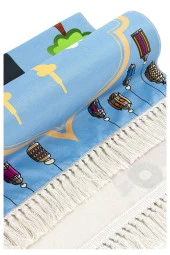 Dijital Baskılı Çocuk Seccadesi - Kabeli Arabalı - 44 X 78 cm thumbnail 4