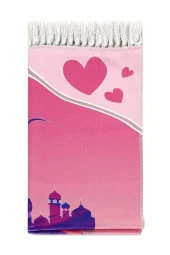 Dijital Baskılı Çocuk Seccadesi - Pembe Camili - 44 X 78 cm thumbnail 2