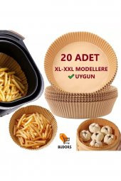Büyük Boy Fritöz Pişirme Kağıdı XL-XXL  Uygun Air Fryer Tüm Markalara Uygun 20 Adet - 1