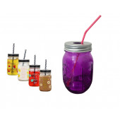 ZKTBT0163P PİPETLİ CAM KUPA BARDAK,PEMBE 8X8X10CM 420ML - 1