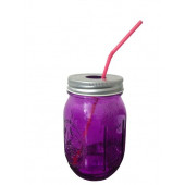 ZKTBT0163P PİPETLİ CAM KUPA BARDAK,PEMBE 8X8X10CM 420ML - 2