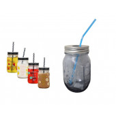 ZKTBT0163KM PİPETLİ CAM KUPA BARDAK,MAVİ 8X8X10CM 420ML - 1