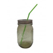 ZKTBT0163KY PİPETLİ CAM KUPA BARDAK,ACIK YEŞİL 8X8X10CM 420ML - 3