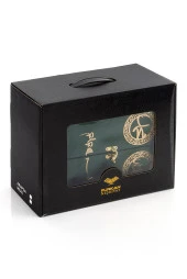 Masa Üstü Çift Kapaklı Kadife Kaplı Sandıklı Kuran Seti - Yeşil thumbnail 6