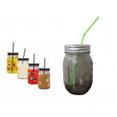 ZKTBT0163GR PİPETLİ CAM KUPA BARDAK,GRİ 8X8X10CM 420ML - 1