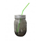 ZKTBT0163GR PİPETLİ CAM KUPA BARDAK,GRİ 8X8X10CM 420ML - 2