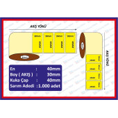 30X40 ECO TERMAL ETİKET SARI ( 1000 li ) - 1