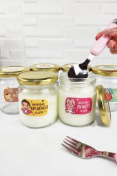 Digithome 6'lı Mama - Yoğurt Kavanozu Değerler Meslekler ve Meyveler Etiketli 210 Ml Gold SH-0010 C320.016 - 3