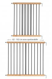 Wellgro 62-102 cm Ahşap Uzayan Güvenlik Kapısı - 4