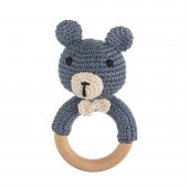 Cuddly Amigurumi Ayıcık Çıngırak-Lacivert - 1