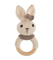 Cuddly Amigurumi Tavşancık Çıngırak-Vizon - 1