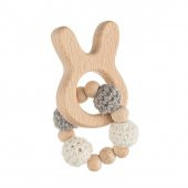 Cuddly Amigurumi Tavşancık Diş Kaşıyıcı-Ekru - 1