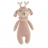 Cuddly Amigurumi Geyik Oyuncak -Pudra - 1