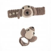 Cuddly Amigurumi Köpekcik Çıngıraklı Bileklik -Kahve - 1