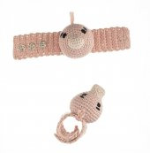 Cuddly Amigurumi Ördek Çıngıraklı Bileklik -Pembe - 1