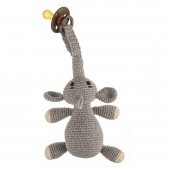 Cuddly Amigurumi Fil Emzik Askılı Uyku Arkadaşım-Gri - 1