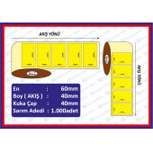 40X60 ECO TERMAL ETİKET SARI  ( 1000 li ) - 1
