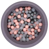 Wellgro Bubble Pops Gri Top Havuzu-Gri/Pembe/Şeffaf - 1