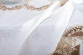 Finezza Elena Lüx Dantelli Simli Keten Kumaş Krem Masa Örtüsü  160x220 cm-1460 thumbnail 6