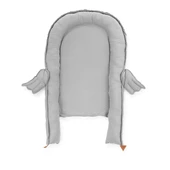 Wellgro Melek Kanatlı Anne Yanı Bebek Yatağı Babynest-Gri ,İlk Yatağım, Oyuncak Barlı Bebek Yuvası - 4