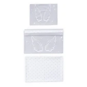 Wellgro Angel Wings 3 Parça Bebek Nevresim Takımı -Gri thumbnail 1