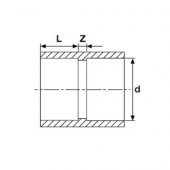 PVC YAPIŞTIRMA MUFLU MANŞON ( Ø 40  ) ( 1 ADET ) - 2