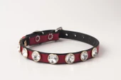 Privilege Swarovski Taşlı Kedi Tasması Kırmızı - 1