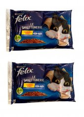 Felix Eko Paket Somon & Ton Balıklı Yaş Mama 2 X 4 Adet 85 Gr. - 1