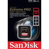 Sandisk 256GB SDXC Extreme Pro 300MB/s UHS-II V90 Hafıza Kartı - 1