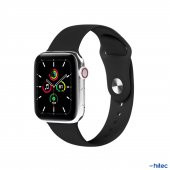 ScHitec 42-49mm Yeni Nesil Apple Uyumlu Akıllı Saat Kordonu Silikon Siyah - 3