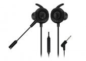 Hytech HY-GK1 3,5 Oyuncu Esnek Mikrofonlu Siyah Kulakiçi Kulaklık - 1