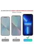 Iphone 13 Pro Max Uyumlu Premium Ekran Koruyucu 9h Sert Temperli Kırılmaz Cam Koruma Şeffaf - 3