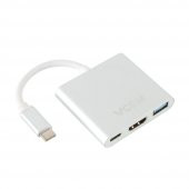 Vcom CU427M Type-C-M To Hdmi-F Usb 3.0-F Type-C-F Çevirici - 1