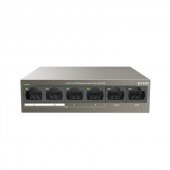 Tenda TEF1106P 6 Port 4 Port Poe+ 10-100 + 2 Port Uplink Switch Çelik Kasa Rack Mount - 1