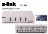 S-link SL-2041 4pc-1mn vga+ps-2 Otomatik Kvm Switch - 1