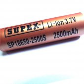 Supex 16340-800S 3.7V 800MA Şarjlı Li-on Pil Uçlu Kafa Pil - 1