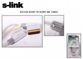 S-link SLX-525 Scart To Scart 3mt Gold Metal Kablo - 1