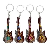 Hindistan Cevizi Gitar Anahtarlık Dörtlü Hediyelik Paket thumbnail 1