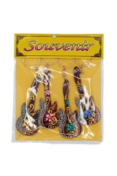 Hindistan Cevizi Gitar Anahtarlık Dörtlü Hediyelik Paket thumbnail 5