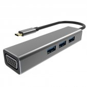 Vcom DH319 Type-C To Usb 3.0-3 Vga Çevirici - 1