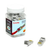 Frisby FNW-RJ4532N CAT6 EZ RJ45 100lü Yeni Nesil Delikli Metal Konnektör - 1