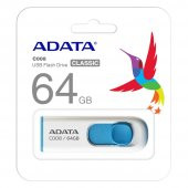 Adata C008-64GB 64GB USB2.0 Classic (White + Blue) Flash Bellek - 1