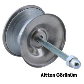 Bombeli Baba Krom Kapı Tokmağı Topuzu Kolu Metal Tokmak Paslanmaz - 3