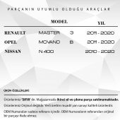 Renault Master 3, Nissan N400 için Bagaj Dış Açma Teli Sağ Kapı - 2
