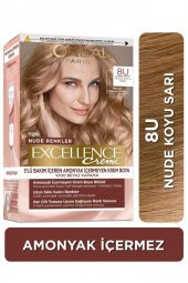 Loreal Paris Excellence Creme Nude Renkler Saç Boyası – 8u Nude Koyu Sarı - 1