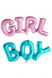 Beysüs Cinsiyet Partisi Girl Boy Mavi Pembe Konfetili Balon Demeti - 3