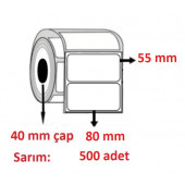 55x80 ECO TERMAL ETİKET  ( 500 li ) - 1